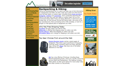Desktop Screenshot of hikingandbackpacking.com