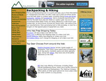 Tablet Screenshot of hikingandbackpacking.com